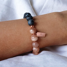 Load image into Gallery viewer, LARVIKITE + PEACH MOONSTONE