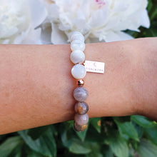 Load image into Gallery viewer, BLACK MOONSTONE + MOTHER OF PEARL