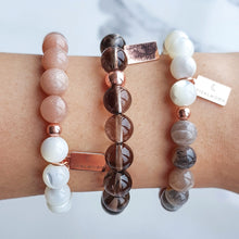 Load image into Gallery viewer, BLACK MOONSTONE + MOTHER OF PEARL
