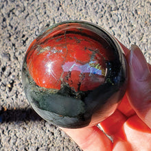 Load image into Gallery viewer, AFRICAN BLOODSTONE WITH PYRITE SPHERE