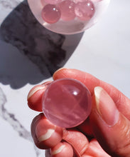 Load image into Gallery viewer, STAR ROSE QUARTZ POCKET SPHERES