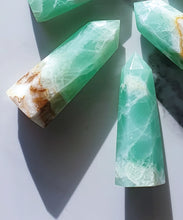 Load image into Gallery viewer, SEA FOAM GREEN CALCITE TOWERS