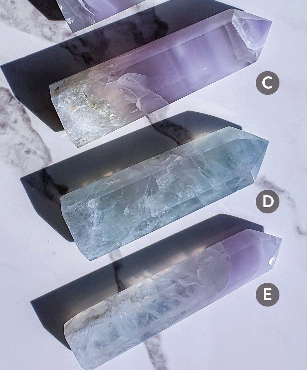 LAVENDER YTTRIUM FLUORITE TOWERS